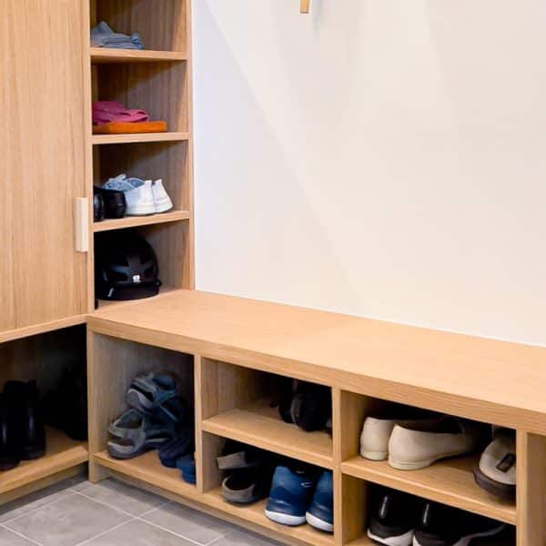 Wood Entryway Bench Toronto ️ Custom Hallway Bench