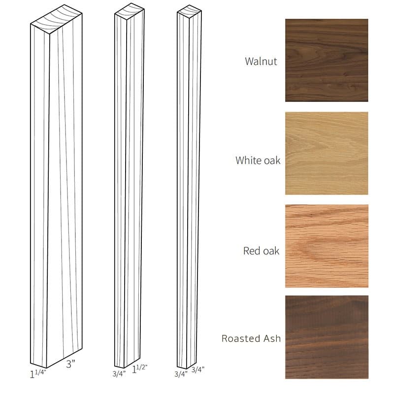 Wood on sale slat sizes