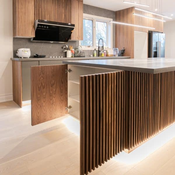 Custom Wood Slat Kitchen Island ️ Toronto & GTA