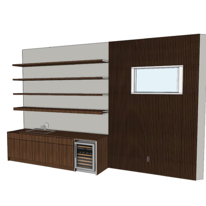 Solid Wood Kitchen Furniture Design Aurora