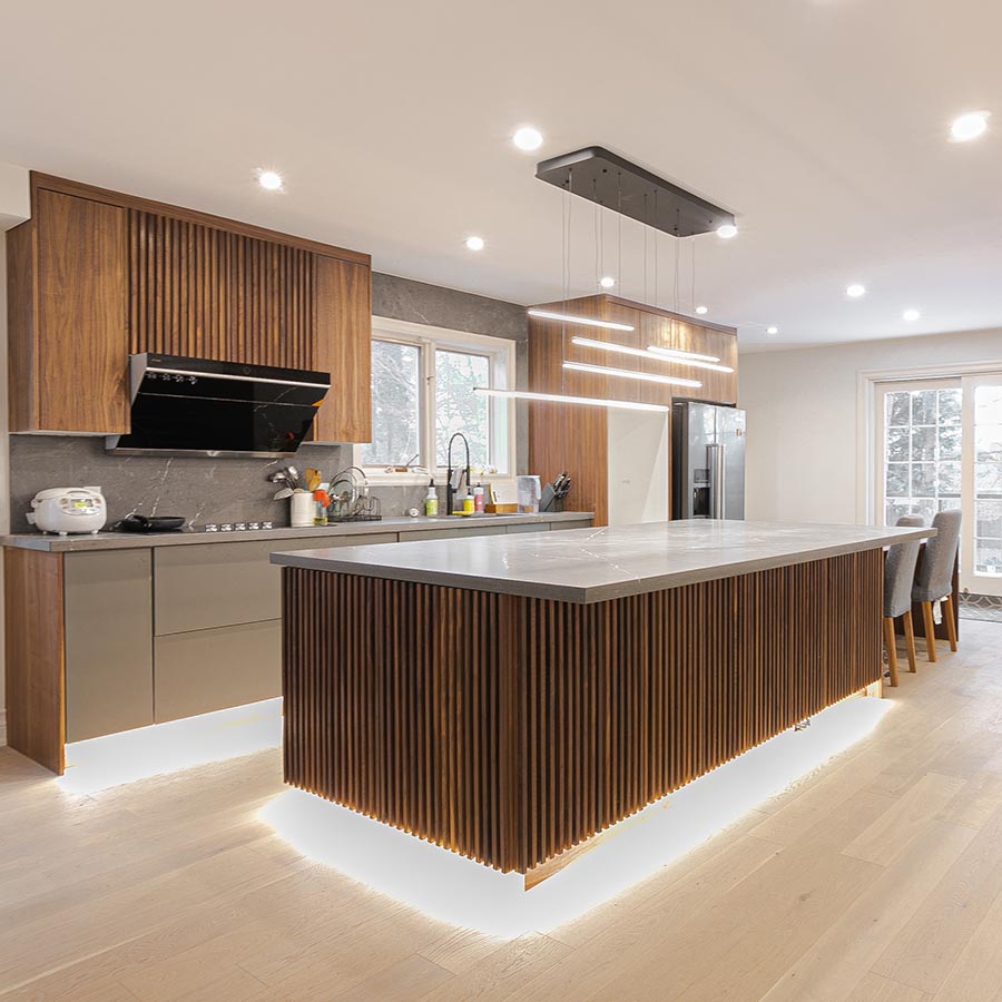 Custom Walnut Kitchen Cabinets