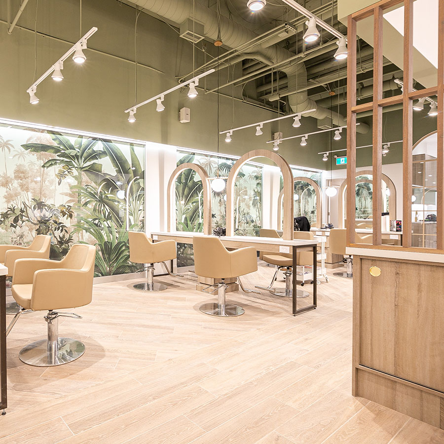 custom wood reception desk