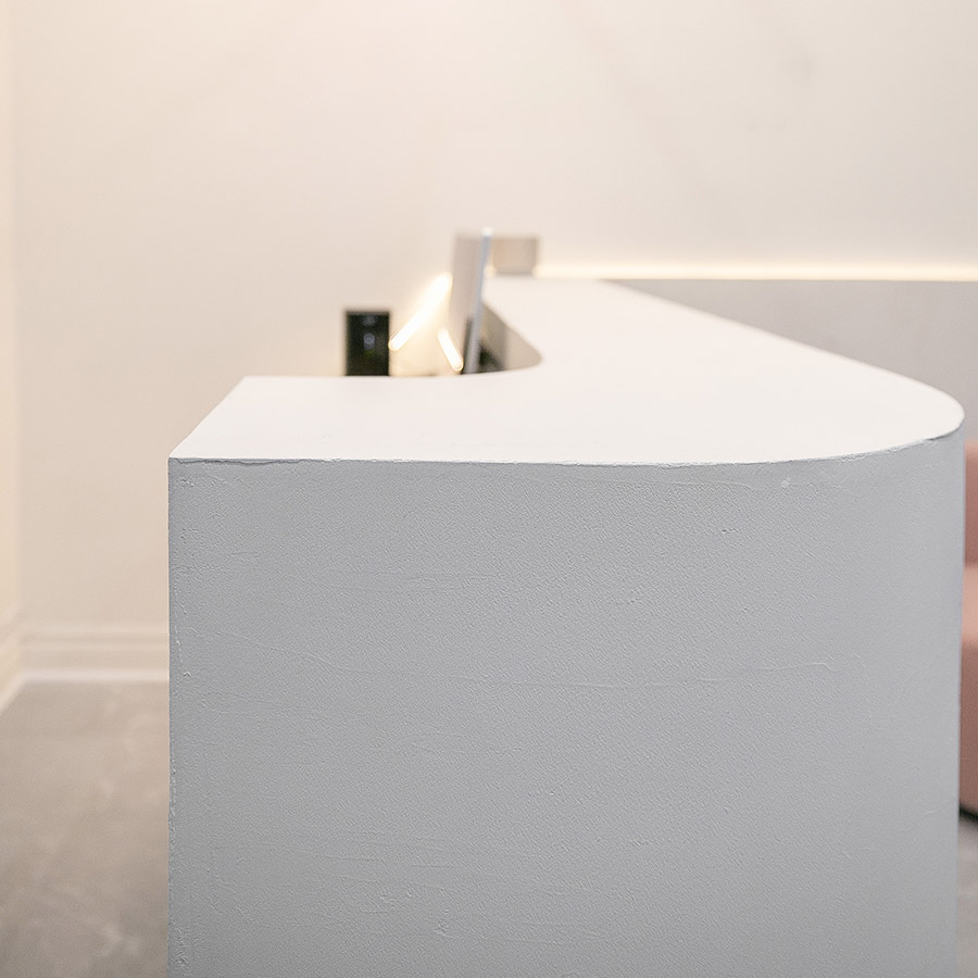 Microcement Front Desk