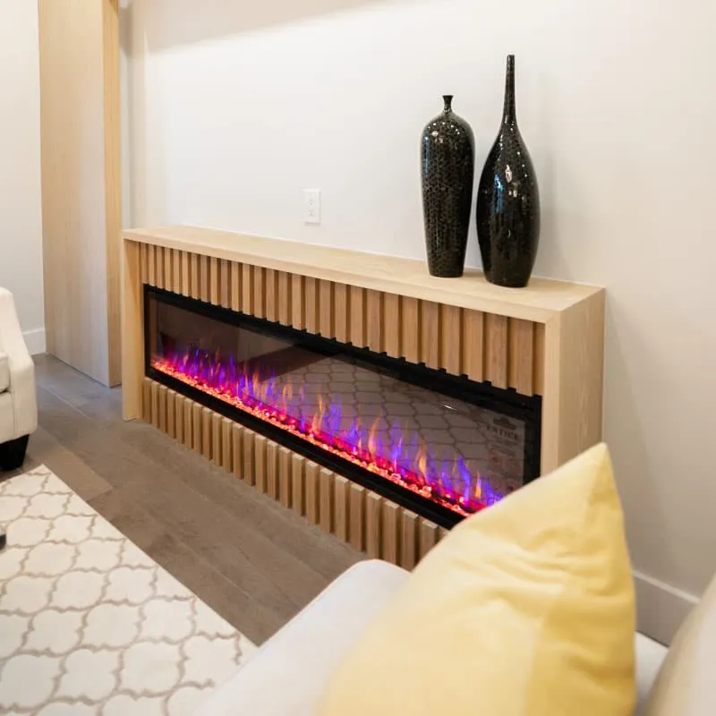 Solid Wood Fireplace Wall