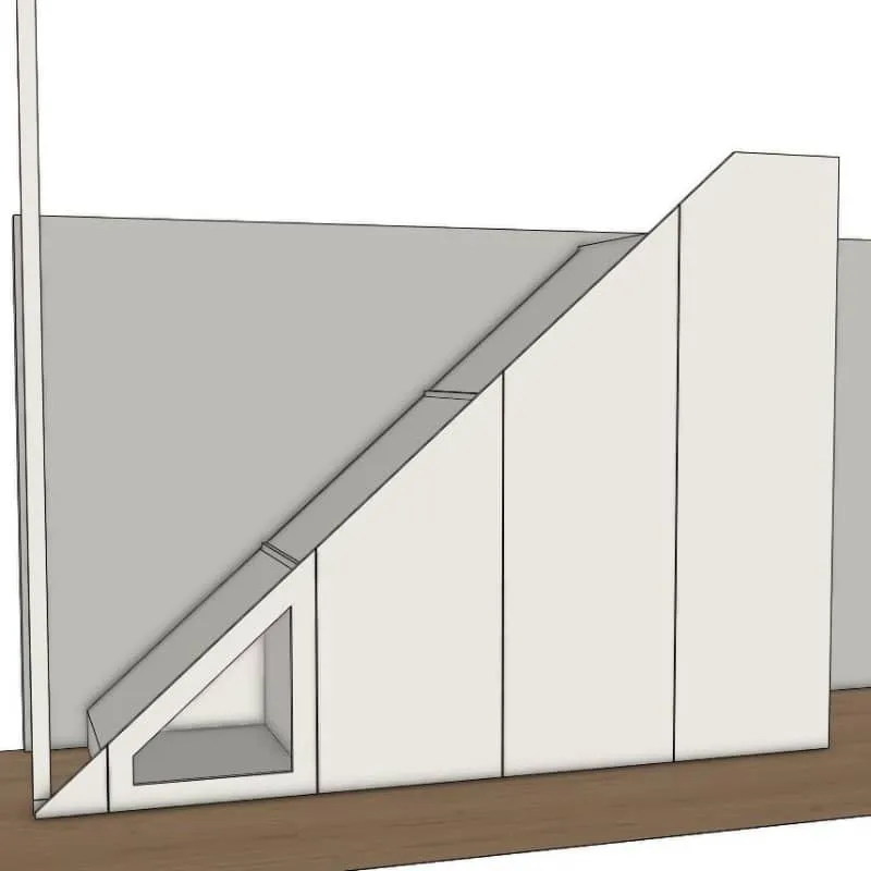 Wood Under Stair Storage Design