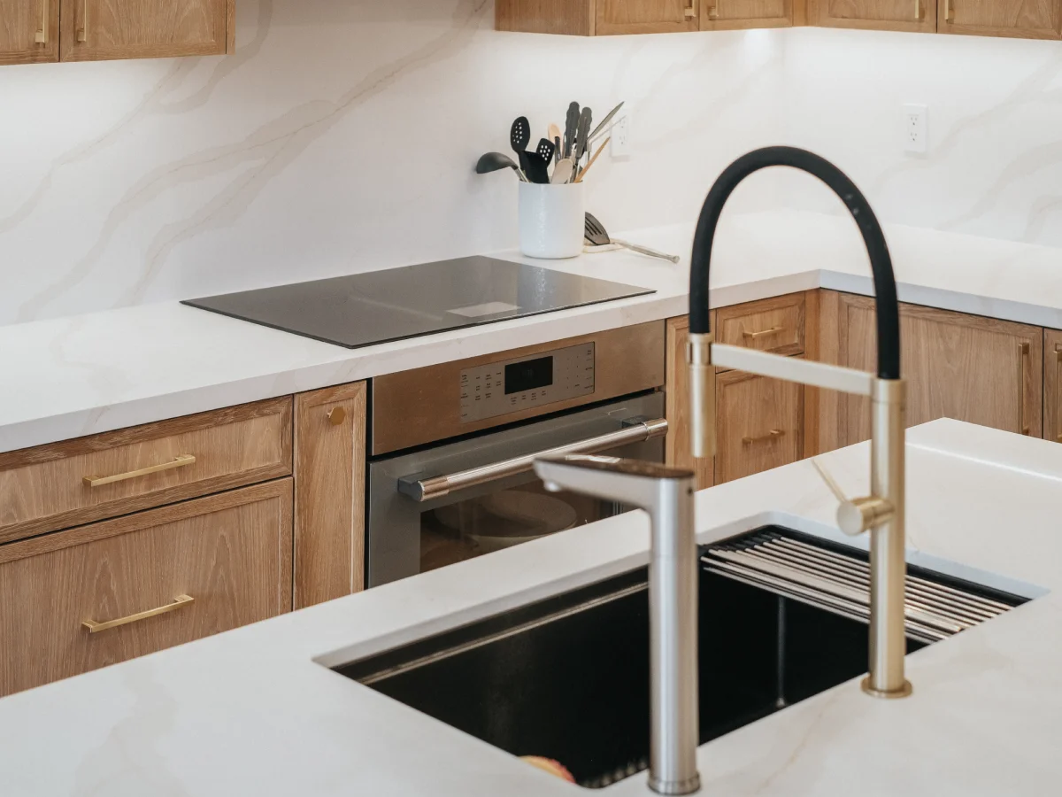 contemporary finishes and kitchen fixtures