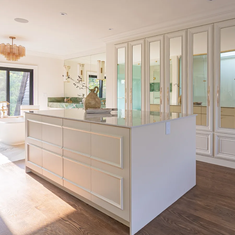 custom bedroom closet island