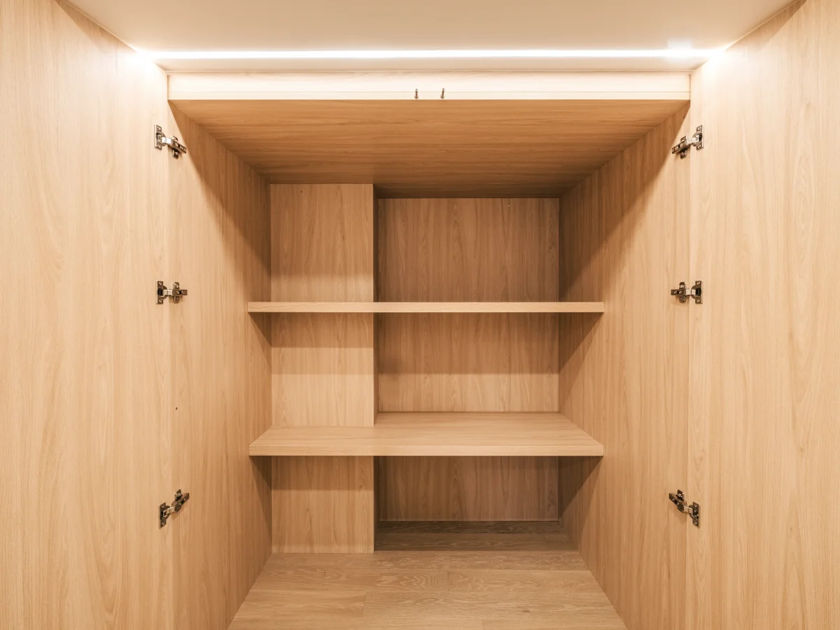 custom whole wall closet cabinets