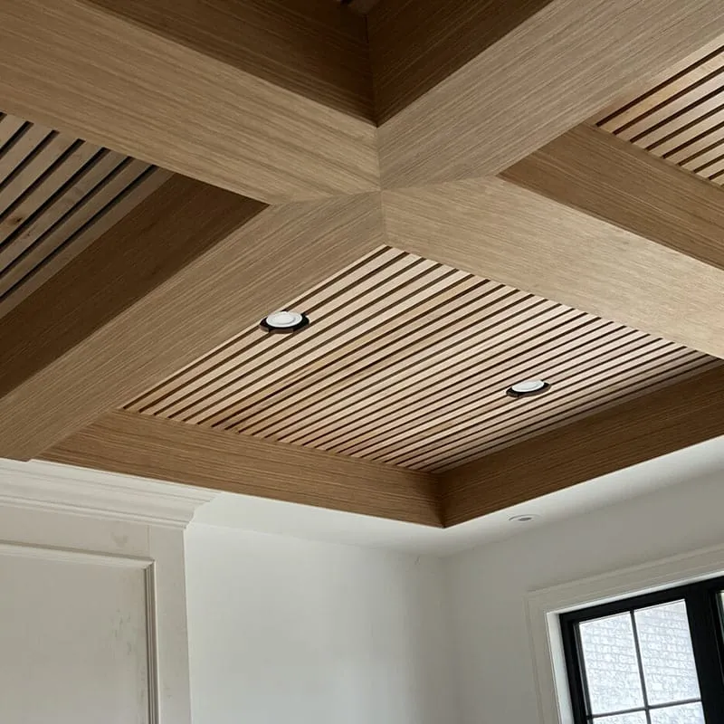 wooden slats ceiling