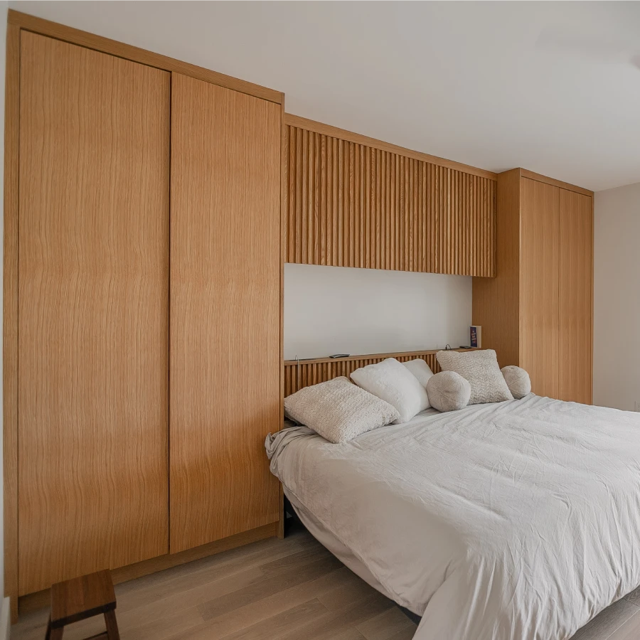 custom over bed storage solutions