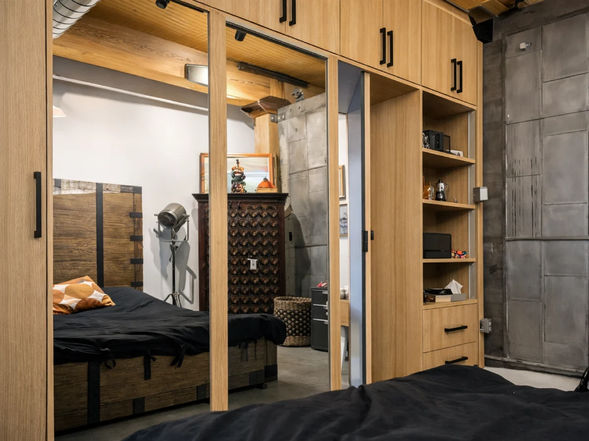 loft bedroom space divider