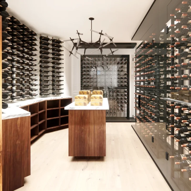 custom wine display wall systems