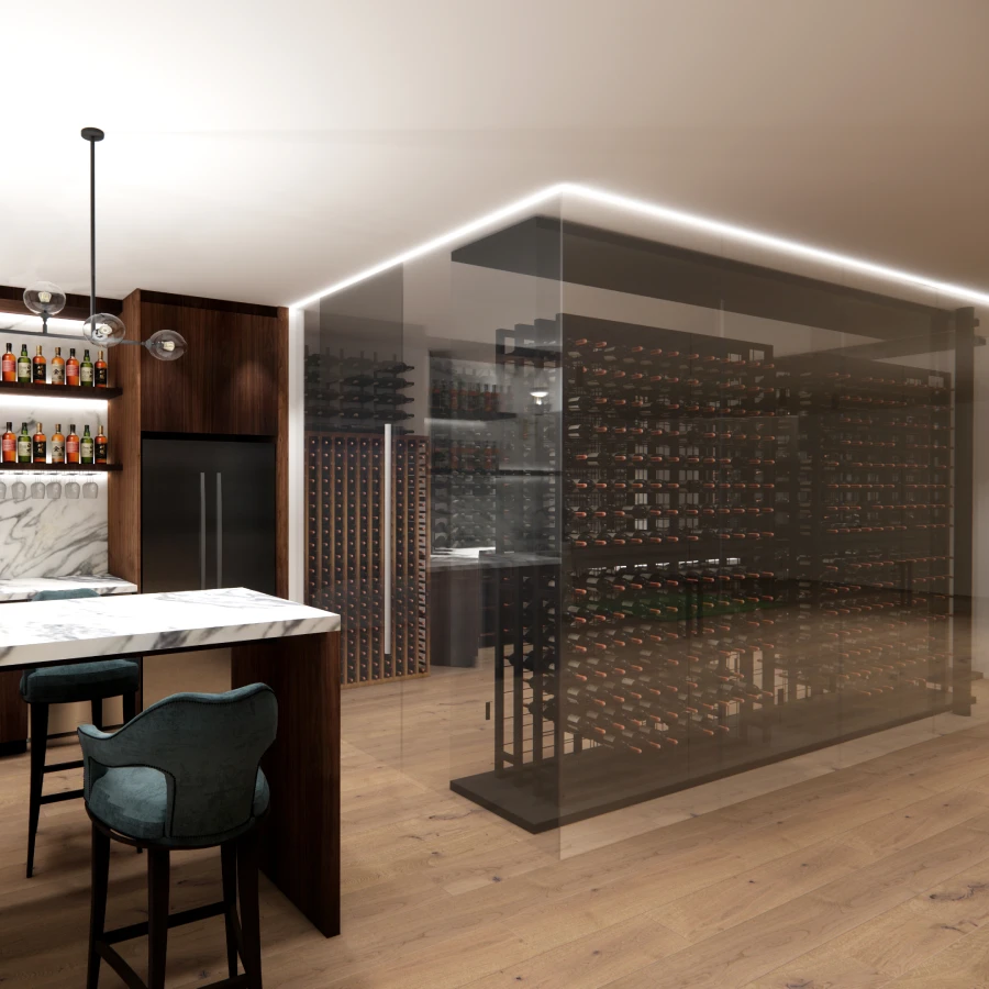 Frameless Glass Wine Rooms